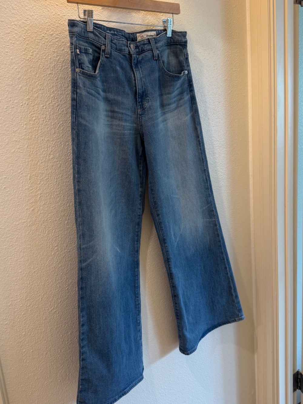 AG Saige Mid-Rise Wide Leg Jeans Light Blue Size 30 - Picture 8 of 12